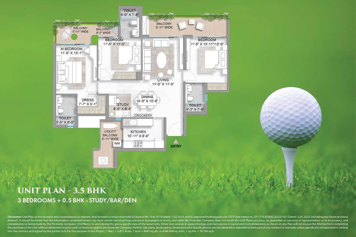 3.5 BHK Floor Plan